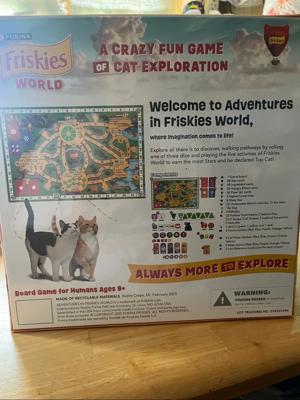 Adventures In: Cheesy Turkey Kids Board Game - Blue & Yellow